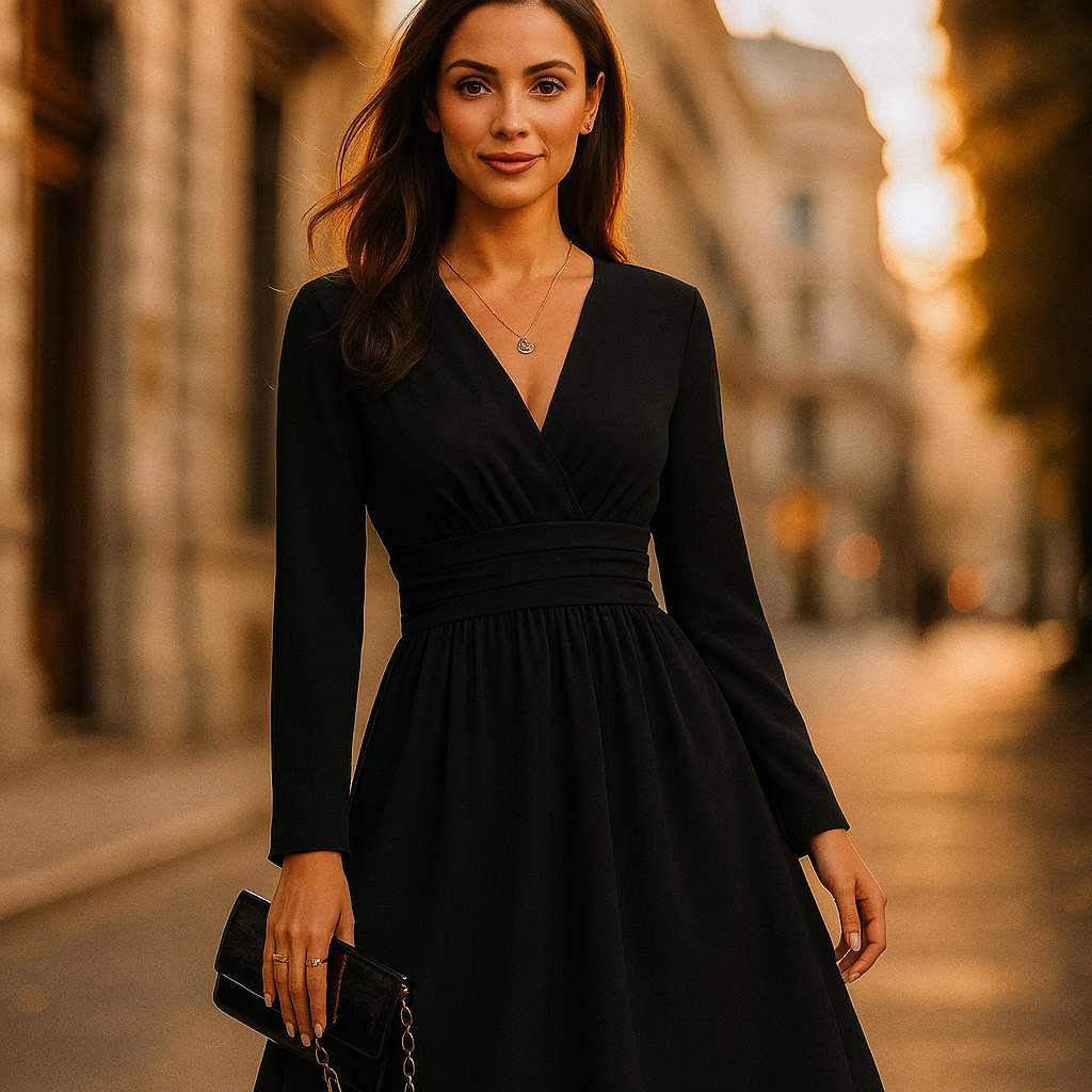 Esencia Bordeaux Dress — Image 4 — Allury Wear UK