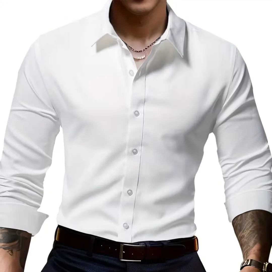 Novara Premium Easy-Care Dress Shirt — Image 11 — Allury Wear UK
