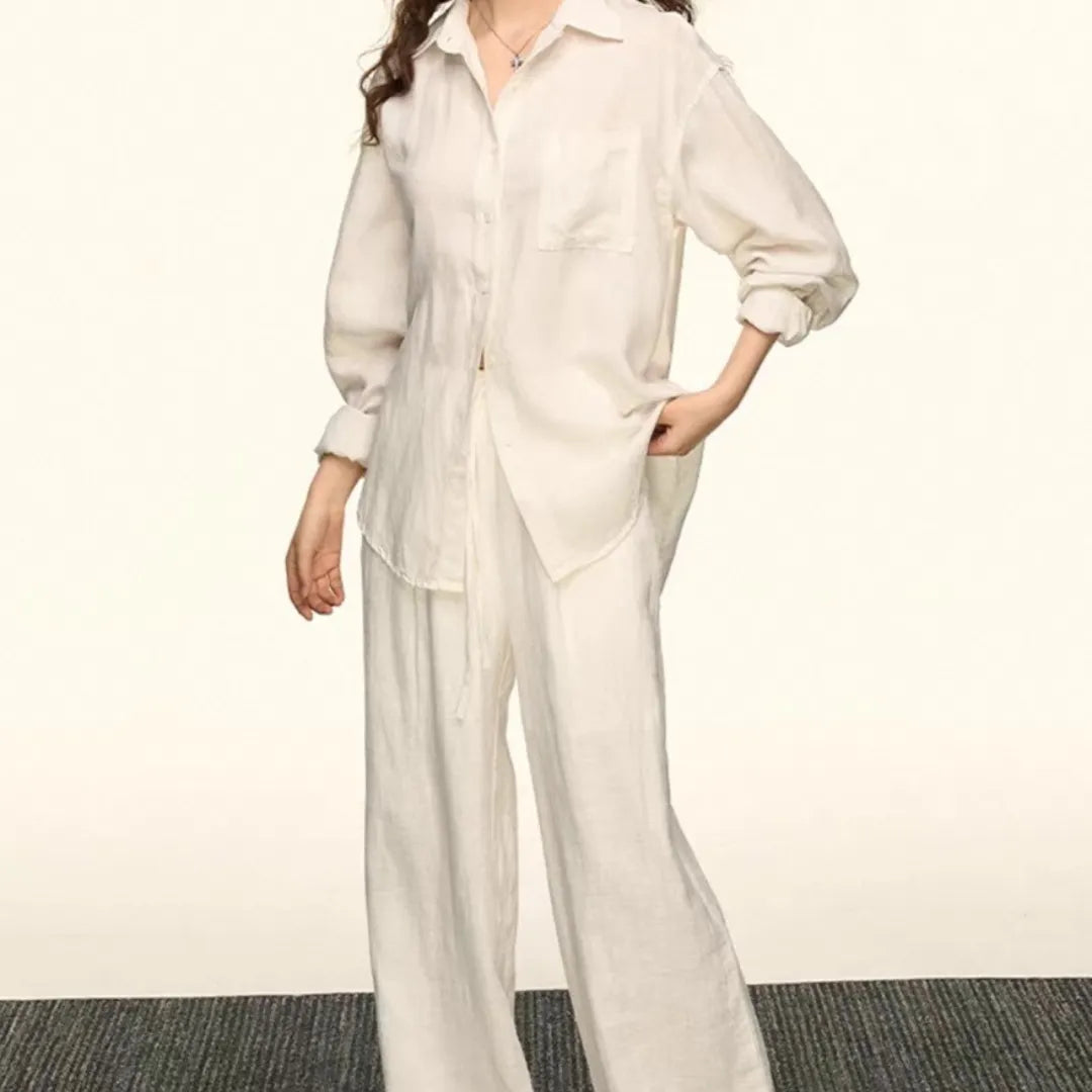 Pure Linen Two-Piece Set — Image 3 — Allury Wear UK