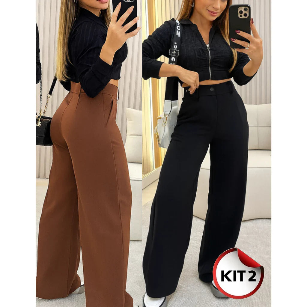 High-Waist Trousers — Image 2 — Allury Wear UK