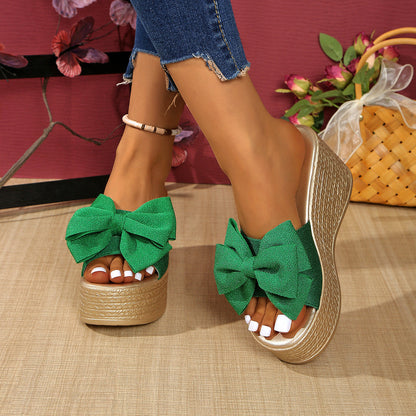 BowBella Chunky Platform Wedge Sandals