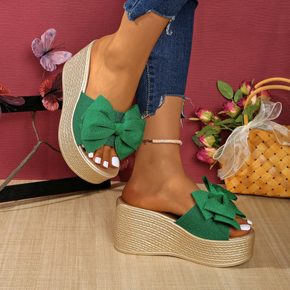 BowBella Chunky Platform Wedge Sandals