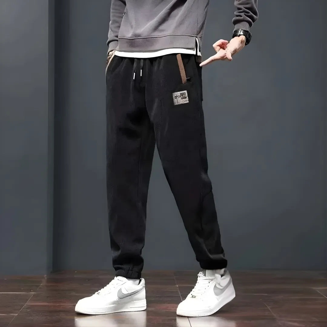 Fleece-Lined Corduroy Trousers — Image 2 — Allury Wear UK