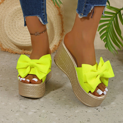 BowBella Chunky Platform Wedge Sandals