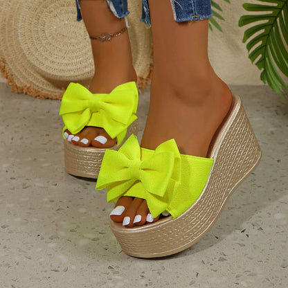 BowBella Chunky Platform Wedge Sandals