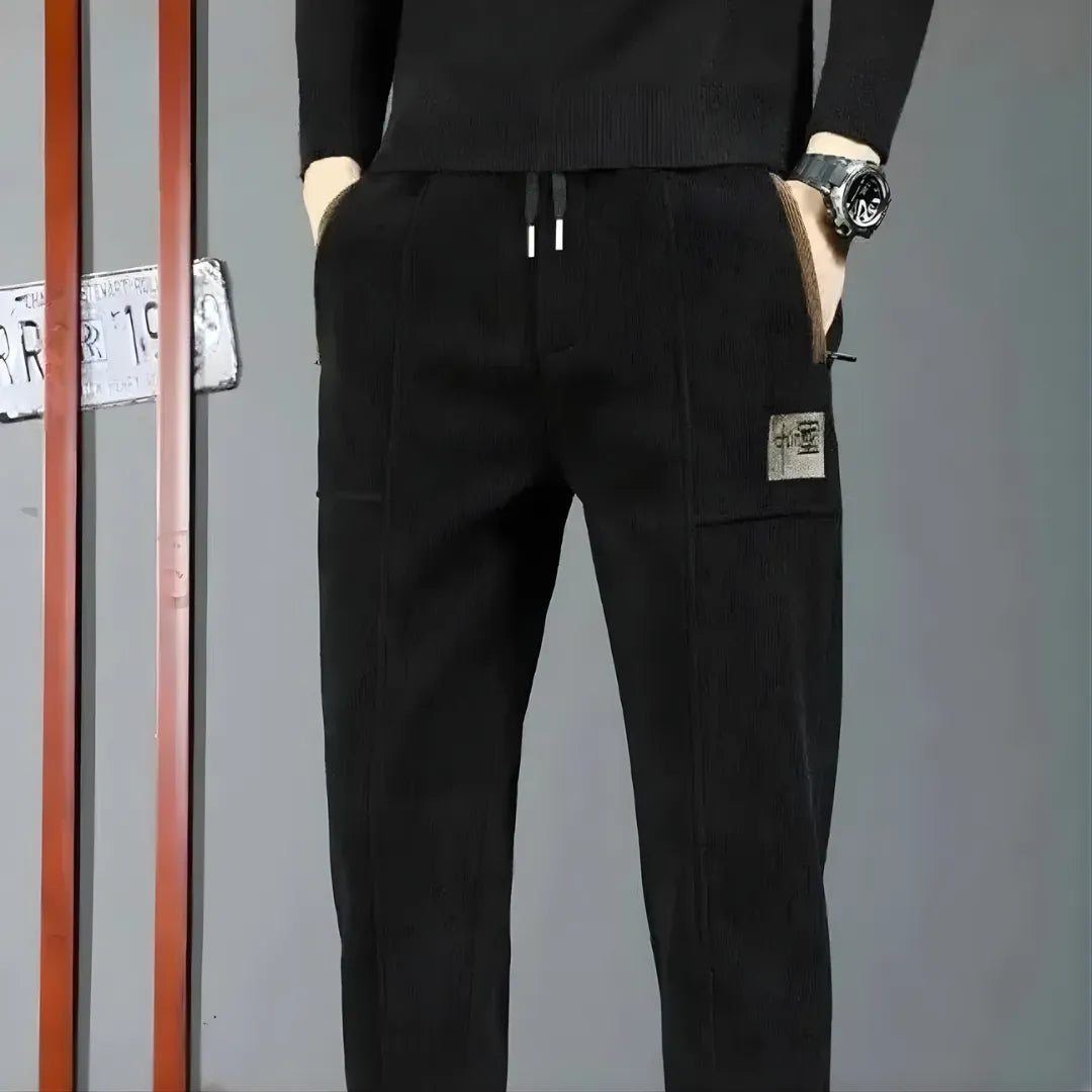 Fleece-Lined Corduroy Trousers — Image 5 — Allury Wear UK