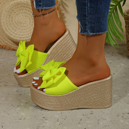 BowBella Chunky Platform Wedge Sandals