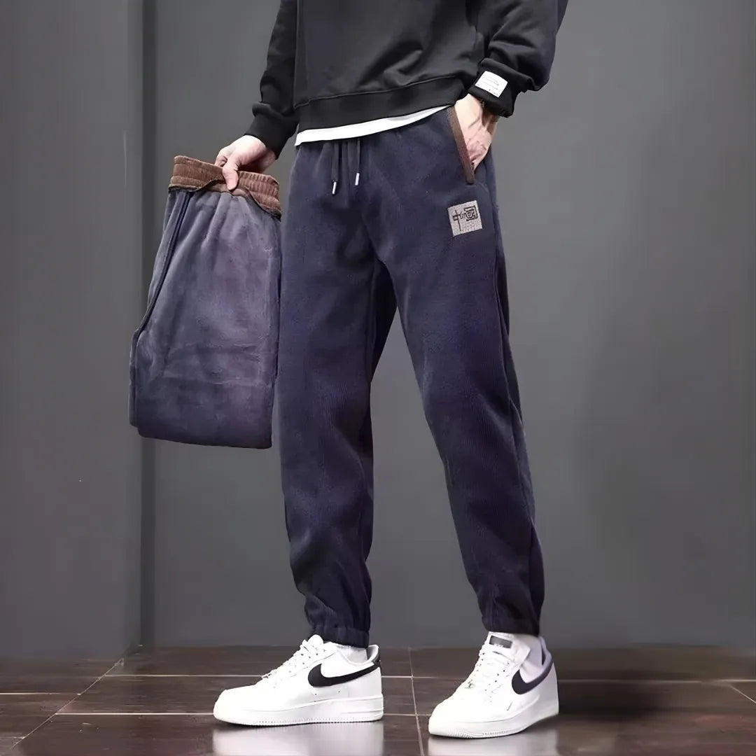Fleece-Lined Corduroy Trousers — Image 6 — Allury Wear UK