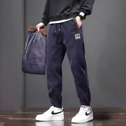 Fleece-Lined Corduroy Trousers — Image 6 — Allury Wear UK