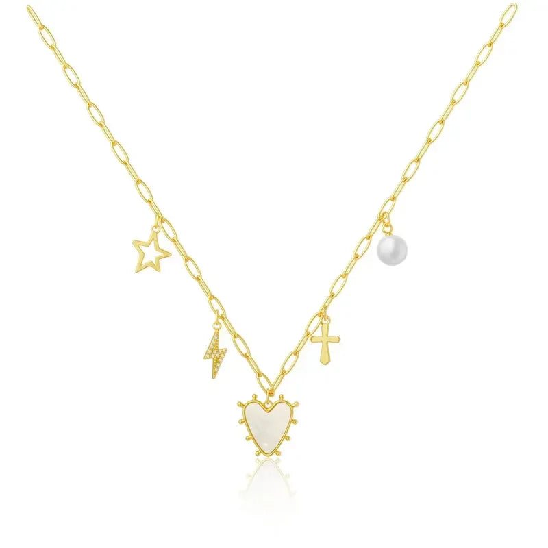 Dainty Paperclip Chain Charm Necklace