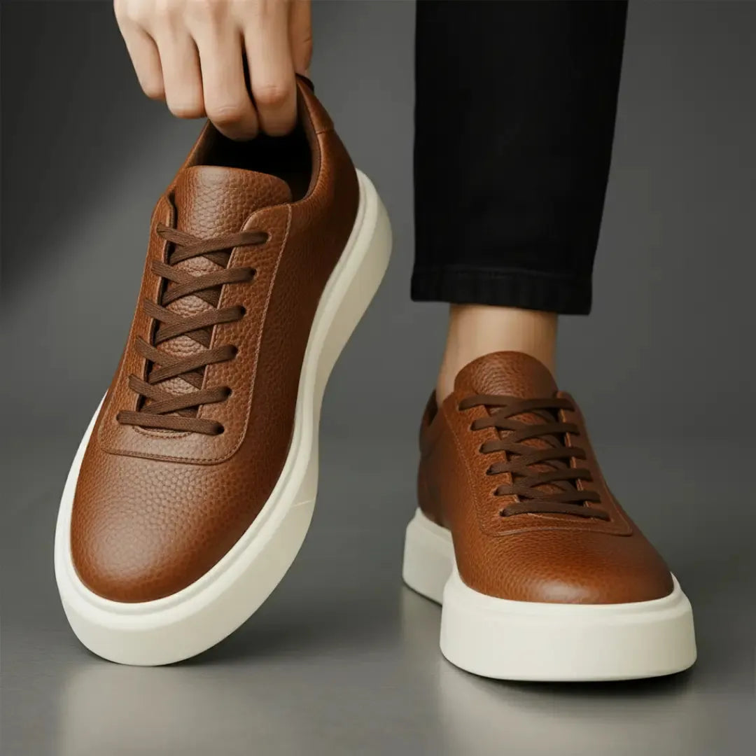 Sterling Classic Leather Trainers — Image 5 — Allury Wear UK