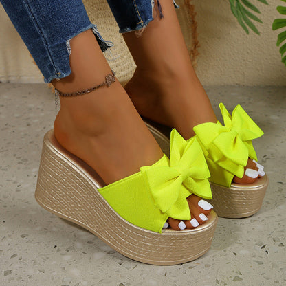 BowBella Chunky Platform Wedge Sandals