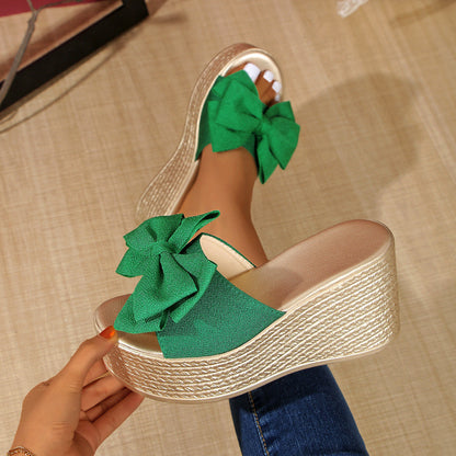 BowBella Chunky Platform Wedge Sandals
