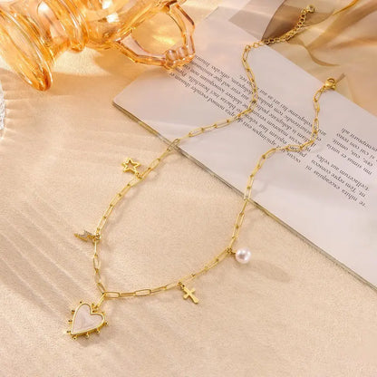 Dainty Paperclip Chain Charm Necklace