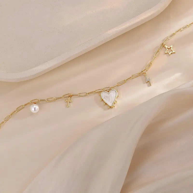 Dainty Paperclip Chain Charm Necklace