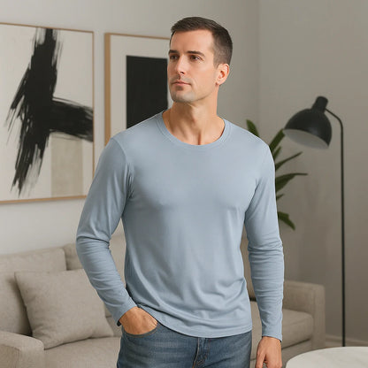 Men's Lenzing Modal Long Sleeve Tee — Image 3 — Allury Wear UK