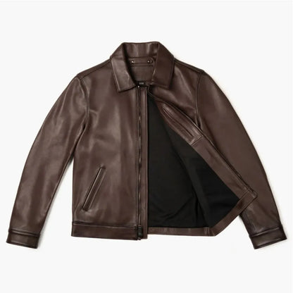 Men's Premium Classic Leather Jacket — Image 12 — Allury Wear UK