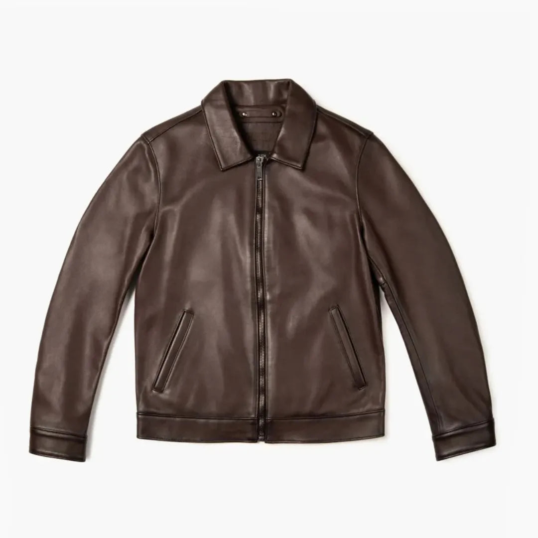 Men's Premium Classic Leather Jacket — Image 13 — Allury Wear UK