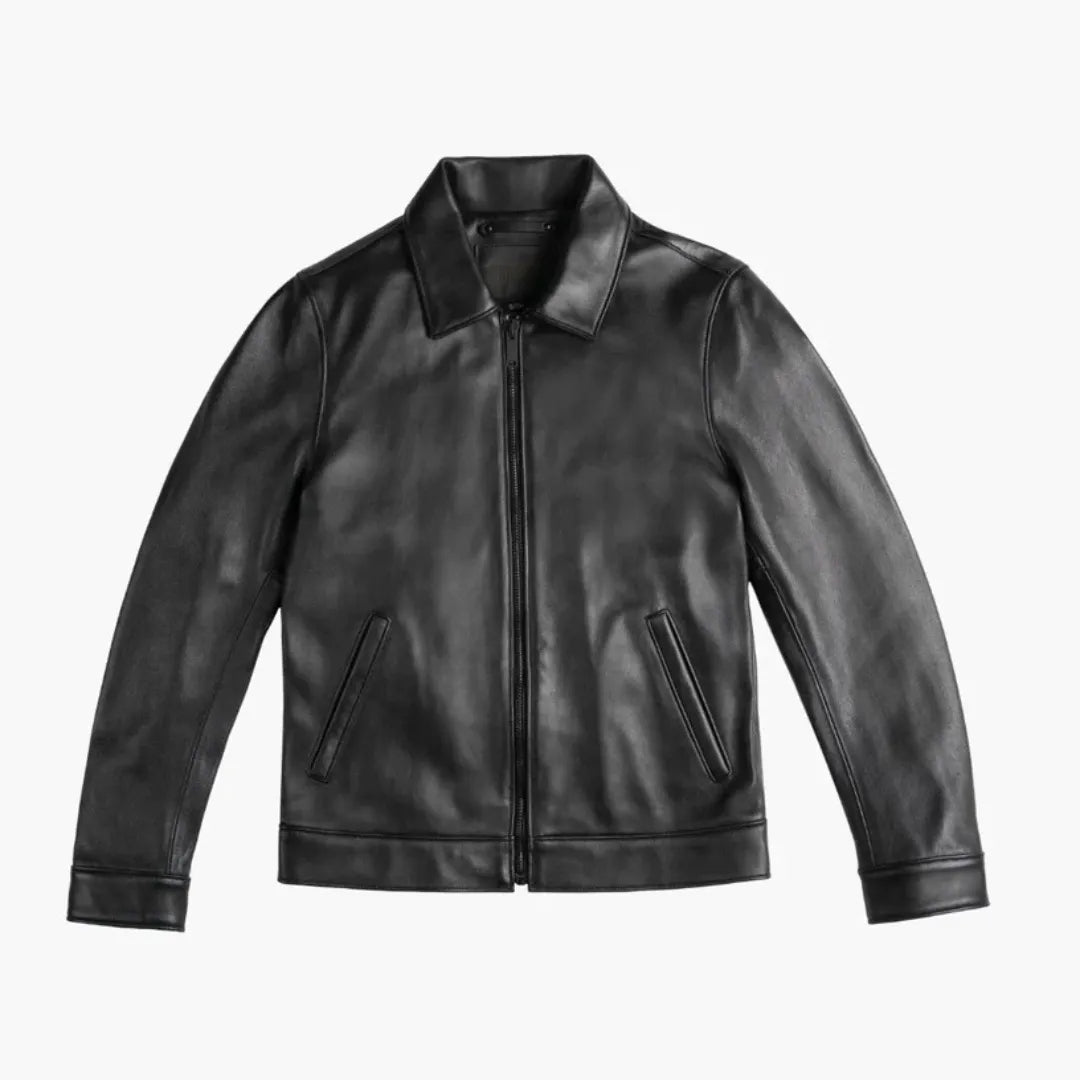 Men's Premium Classic Leather Jacket — Image 9 — Allury Wear UK