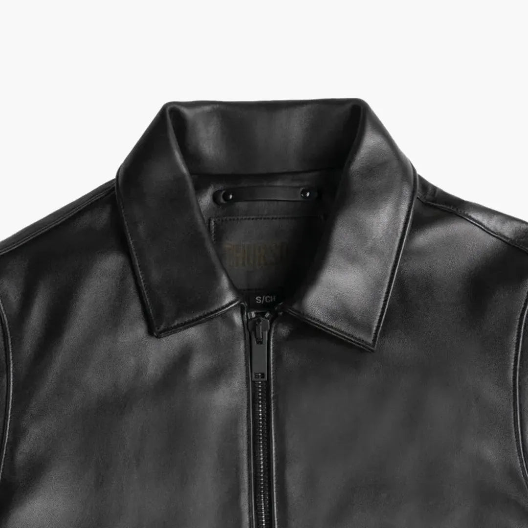 Men's Premium Classic Leather Jacket — Image 7 — Allury Wear UK