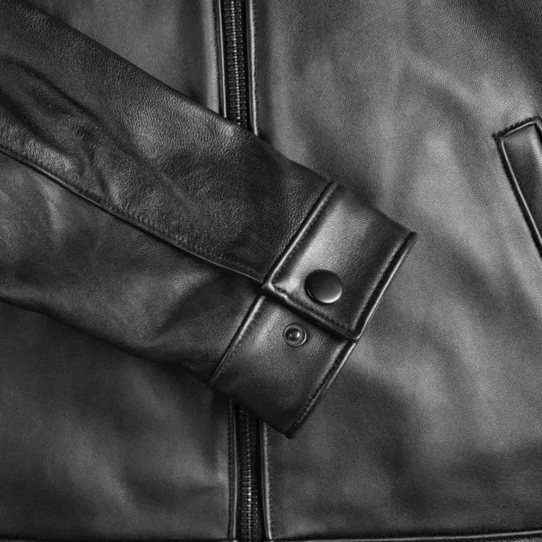 Men's Premium Classic Leather Jacket — Image 6 — Allury Wear UK