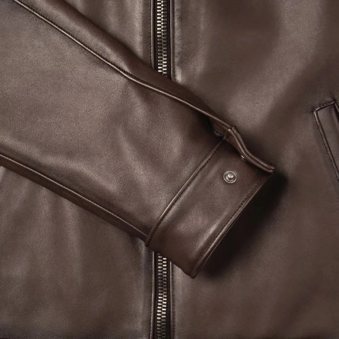 Men's Premium Classic Leather Jacket — Image 5 — Allury Wear UK