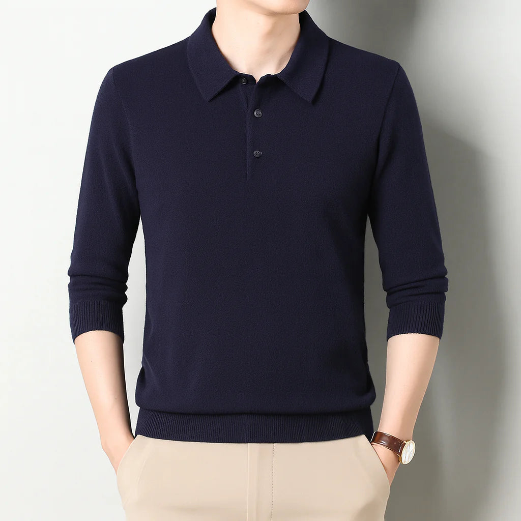 Oxford Knit Polo Sweater — Image 3 — Allury Wear UK