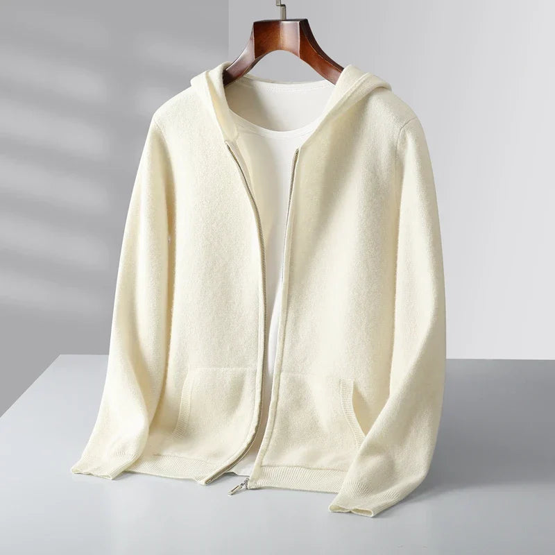 Cashmere Blend Zip Hoodie