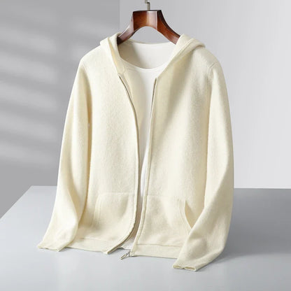 Cashmere Blend Zip Hoodie
