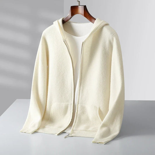 Cashmere Blend Zip Hoodie
