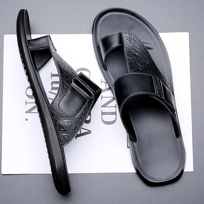 Ashmere Leather Flat Sandals - image 3
