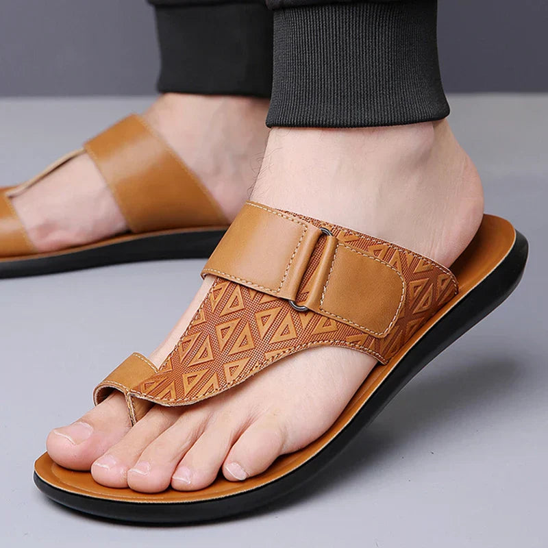 Ashmere Leather Flat Sandals - image 5