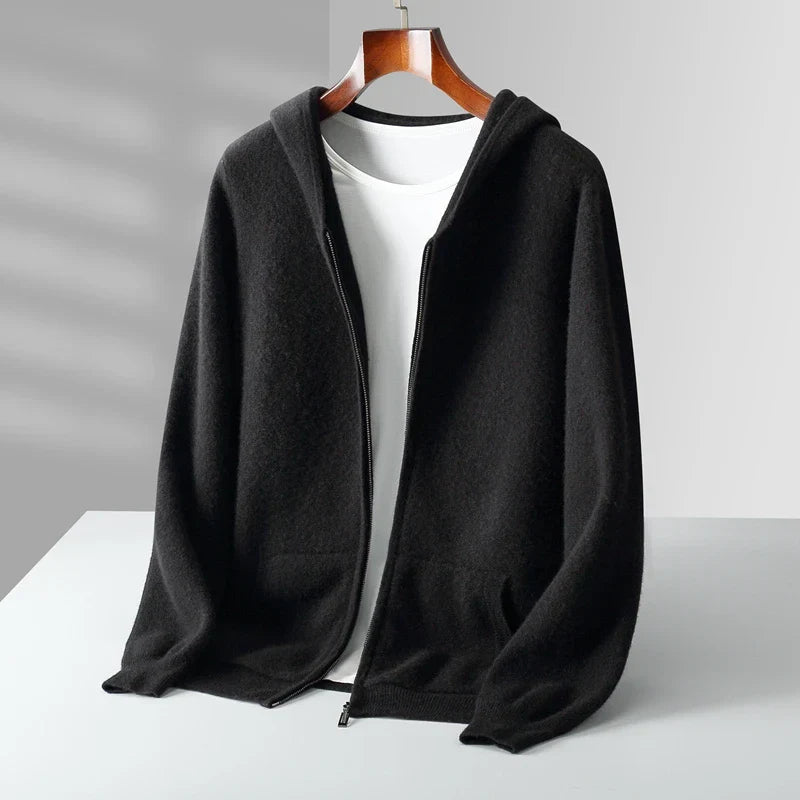 Cashmere Blend Zip Hoodie - image 4