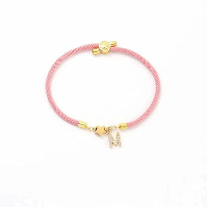 Adjustable Shape Letter Initial Bracelets