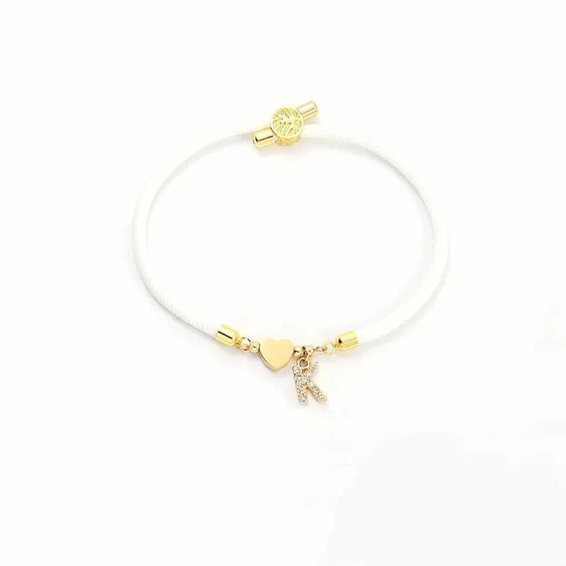 Adjustable Shape Letter Initial Bracelets