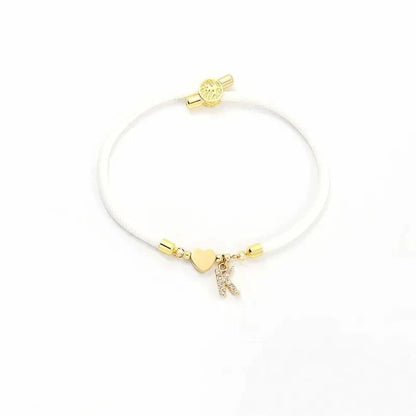 Adjustable Shape Letter Initial Bracelets