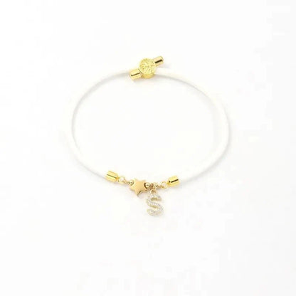 Adjustable Shape Letter Initial Bracelets