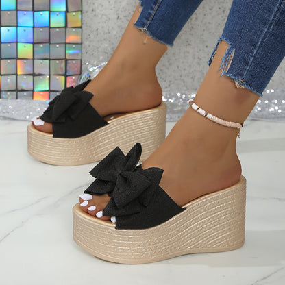 BowBella Chunky Platform Wedge Sandals