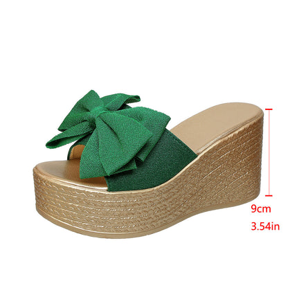 BowBella Chunky Platform Wedge Sandals