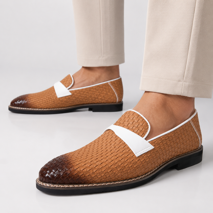 Woven Leather Slip-On Loafers - image 4