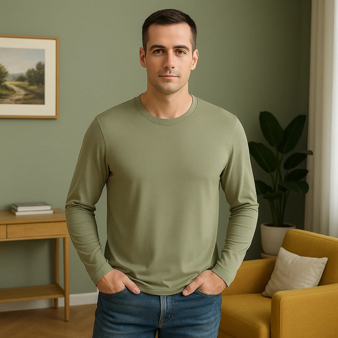 Men's Lenzing Modal Long Sleeve Tee — Image 9 — Allury Wear UK