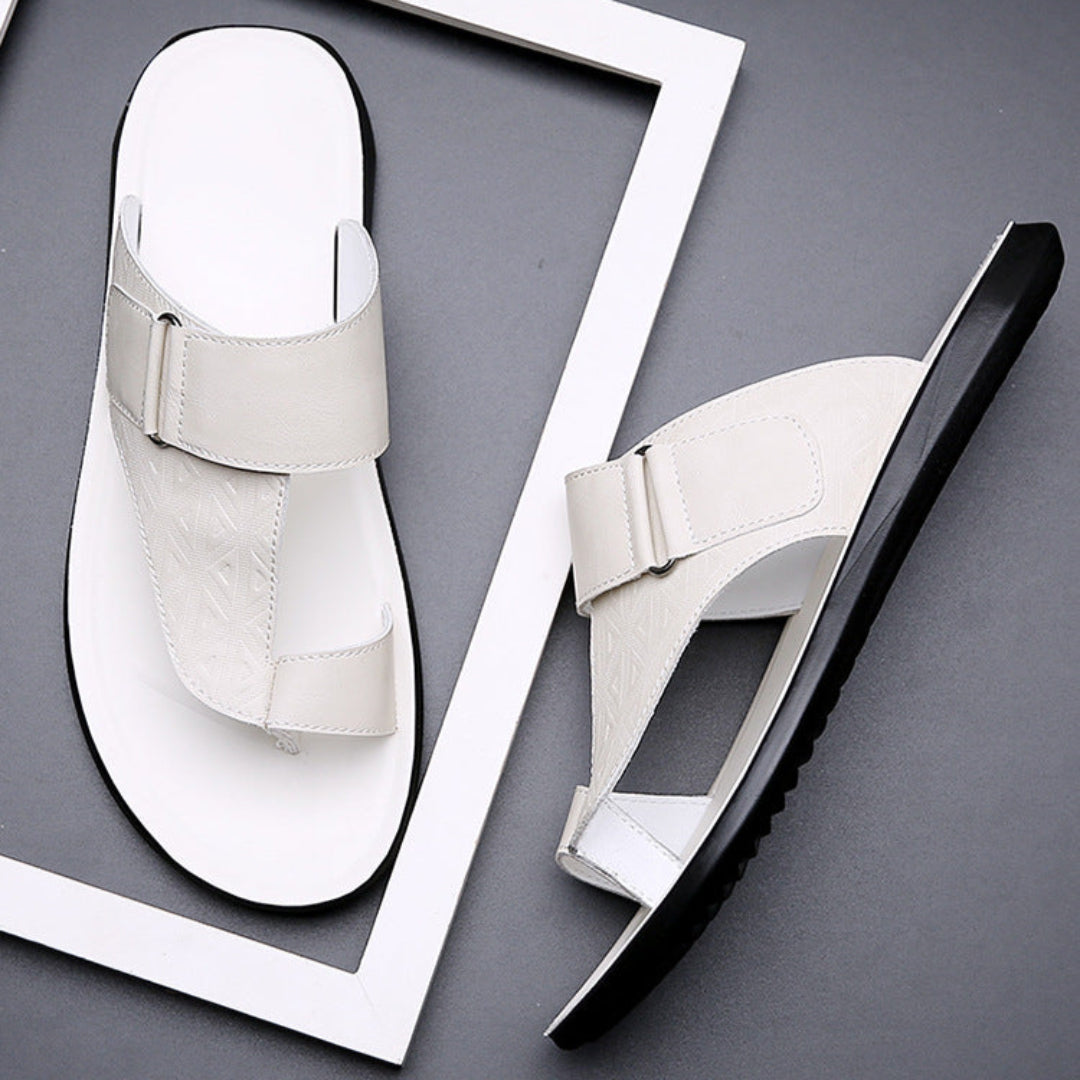 Ashmere Leather Flat Sandals - image 11